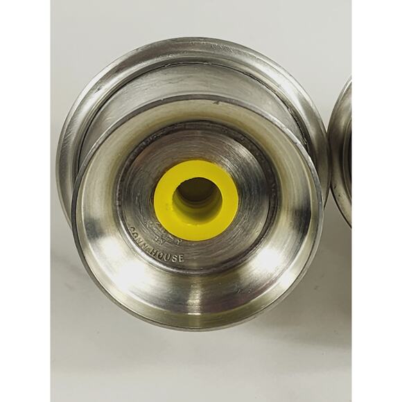 Conn House Pewter Salt & Pepper Shaker w/ Yellow Stopper 2 3/4" Dinnerware - Picture 10 of 14